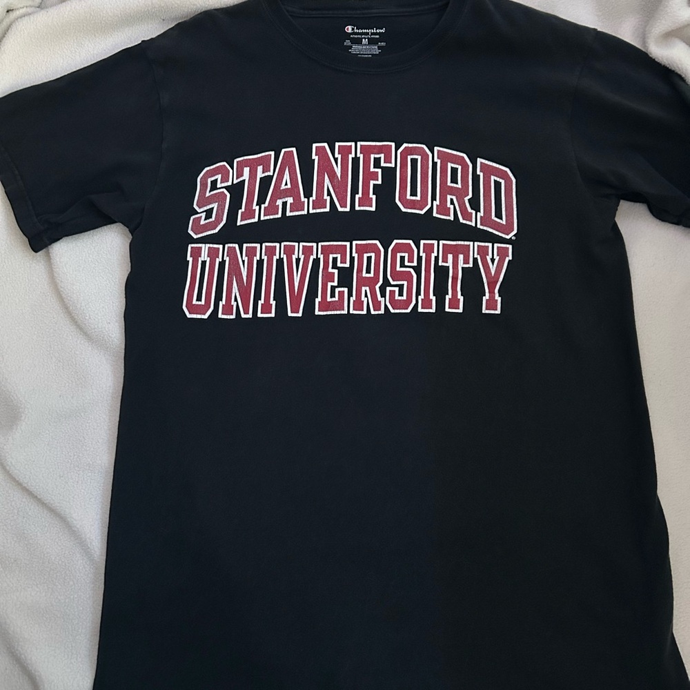 Champion Black Stanford University Tee